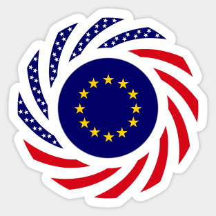 European American Multinational Patriot Flag Series Sticker